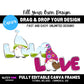 Love Gnomes Canva Frame, Gnomes Editable Canva Frame Template, Fill Your Design Canva Frame,  Canva Frame Bundle, Doodle Peace PNG