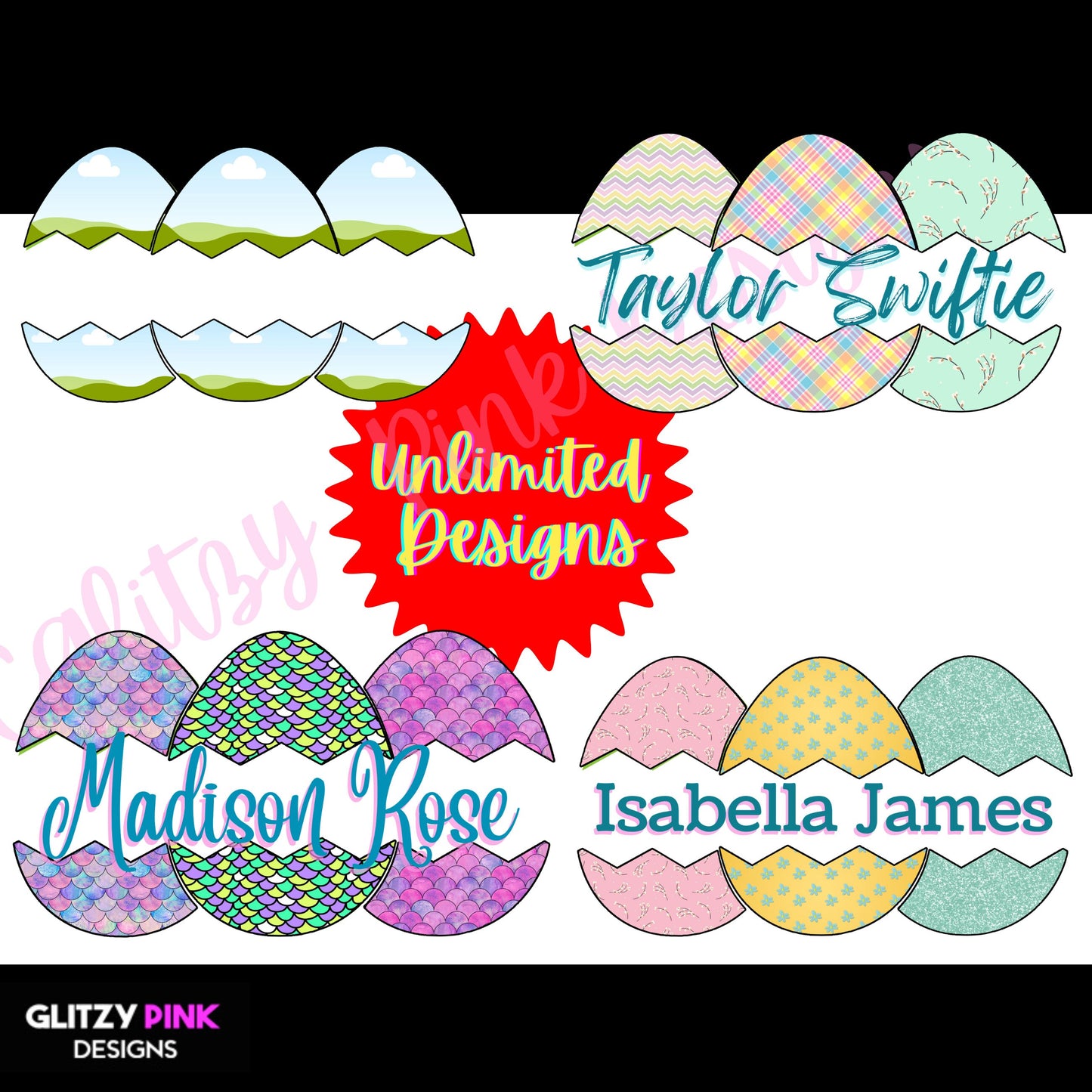 Make Your Own Easter Eggs Split Monogram Canva Frame,  Split Monogram SVG, Monogram SVG, Fonts for Canva, My First Easter SVG,  Canva Fonts