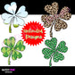 Doodle Lucky Four-Leaf Clover Editable Drag and Drop Canva Template, Saint Patrick Editable Canva Frame, Shamrock, Irish, Instant Download