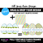 Make Your Own Easter Eggs Split Monogram Canva Frame,  Split Monogram SVG, Monogram SVG, Fonts for Canva, My First Easter SVG,  Canva Fonts